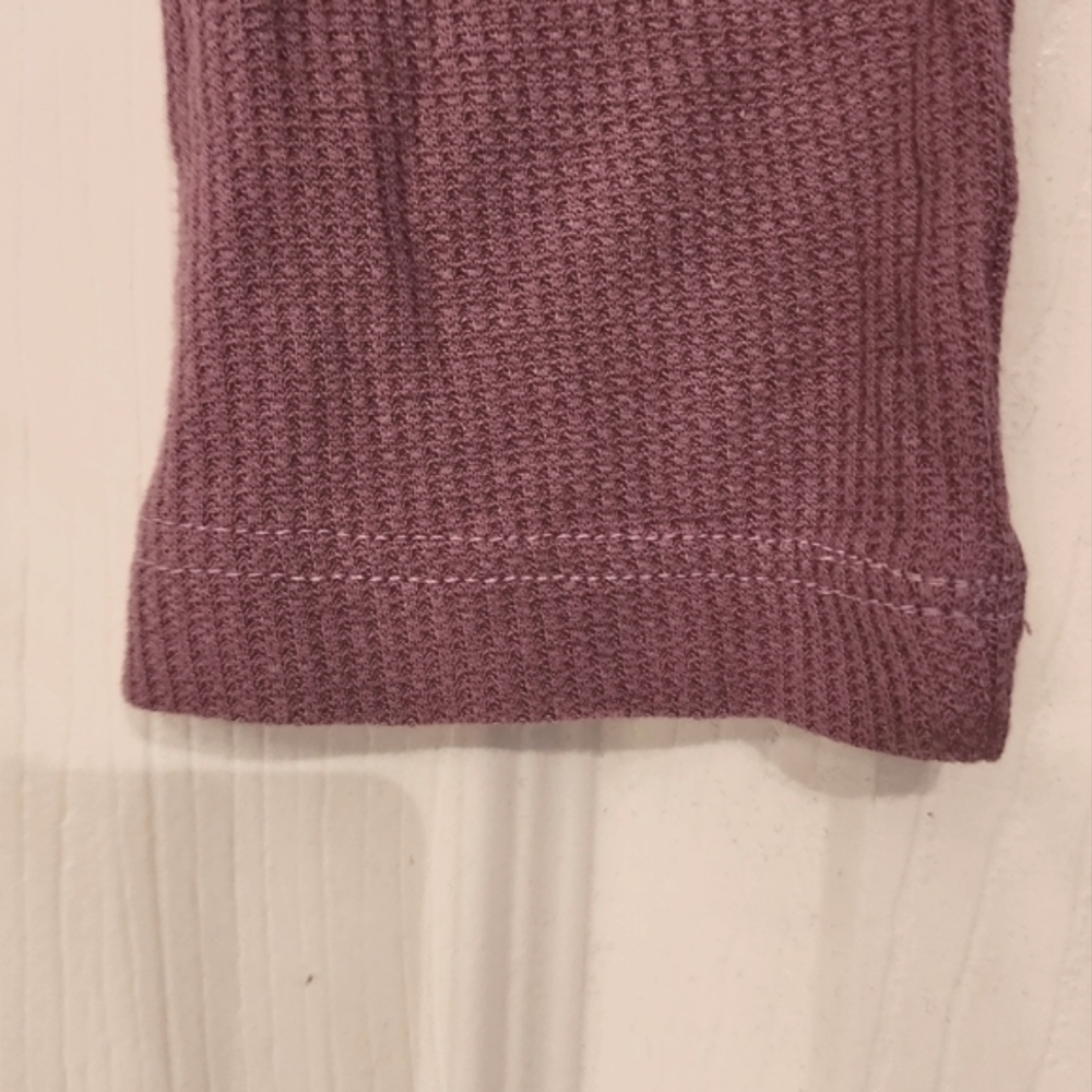 LAUREN Moshi Long Sleeve waffle knit  thermal in Mauve Purple Sizd SM and LG - Picture 6 of 10
